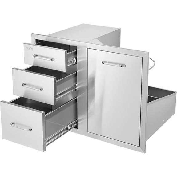 VEVOR Stainless Steel Outdoor Kitchen Cabinet Set