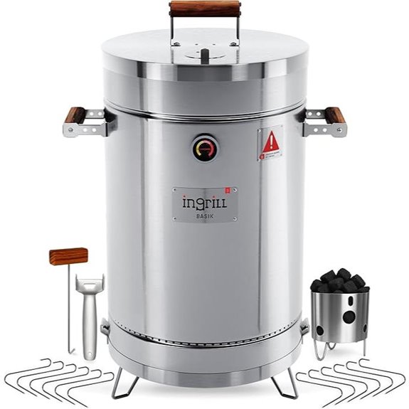 3-in-1 Stainless Steel Smoker Barrel Grill