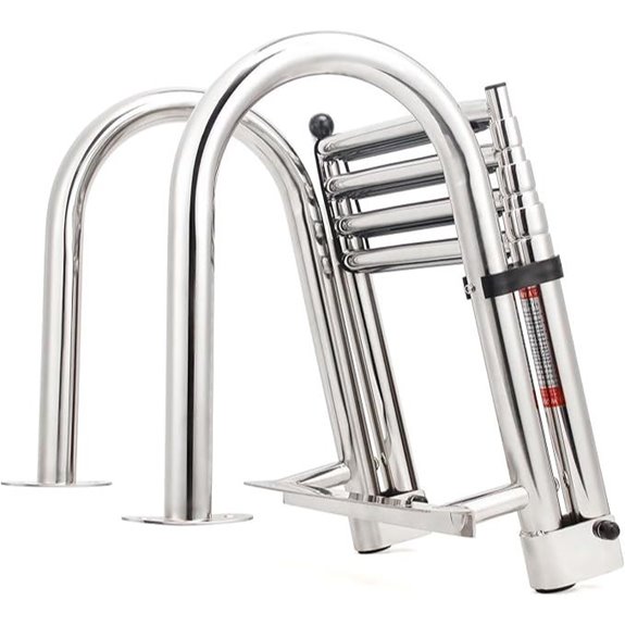 4-Step Stainless Steel Telescoping Dock Ladder