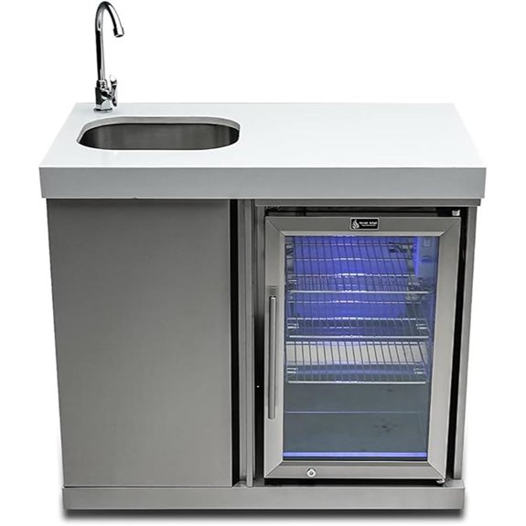 Mont Alpi Stainless Steel Beverage & Wine Cooler Cabinet