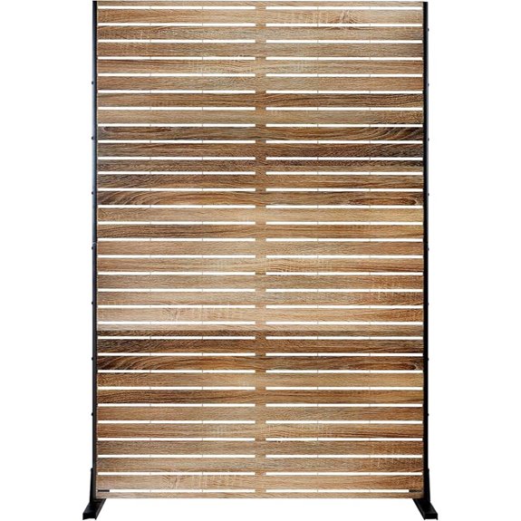 Metal Privacy Screen with Sun-Proof Steel Panels