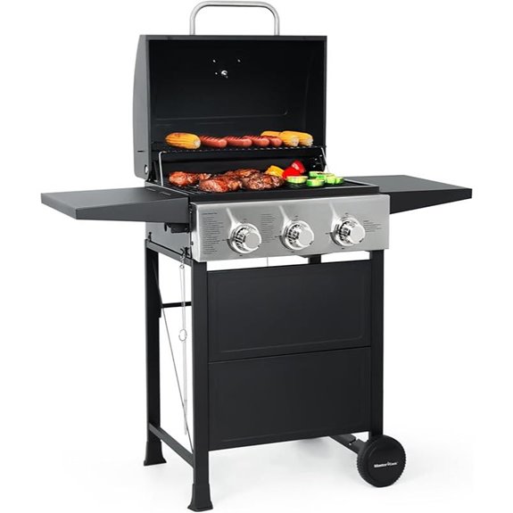 Master Cook 3-Burner Propane Gas Grill