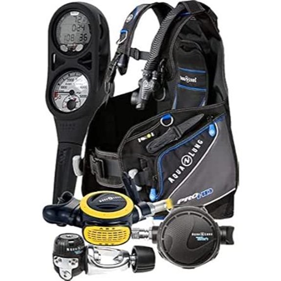 Aqua Lung Pro HD BCD i300 Dive Computer Titan / ABS Regulator Set,Medium