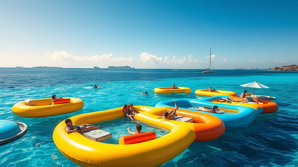 top inflatable floating islands