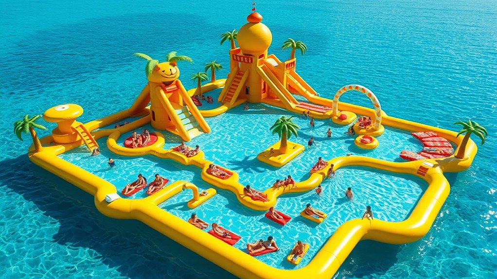 top inflatable pool islands