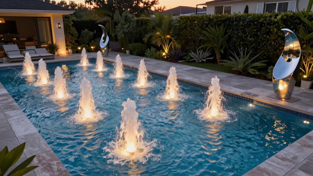top luxury pool fountains
