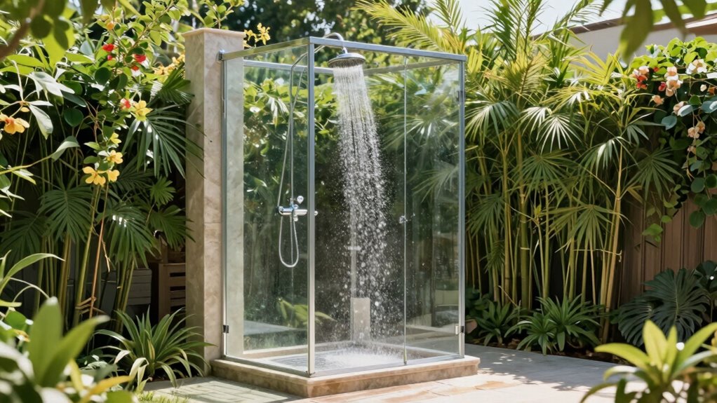 top outdoor shower enclosures