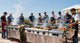 top propane griddle stations