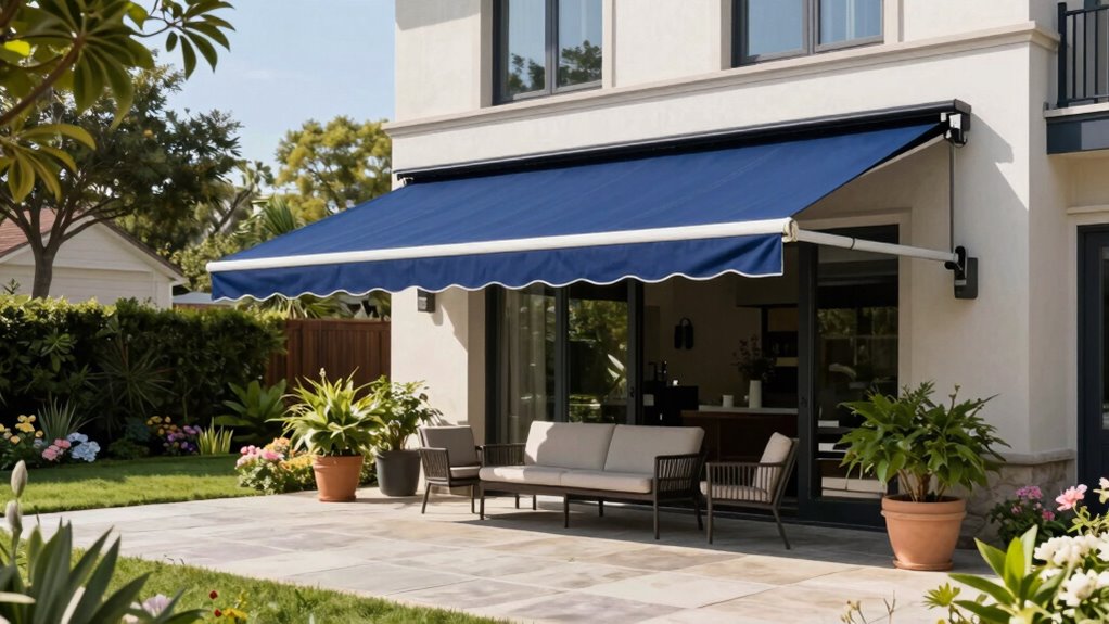 top retractable patio awnings