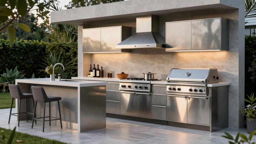 top stainless steel outdoor kitchens