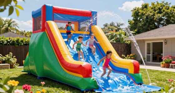 top water slide bounce houses