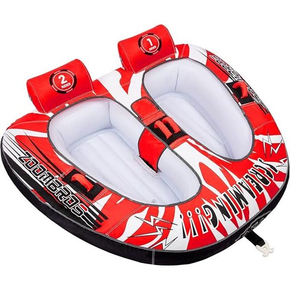 ZOOMBROS 2-Person Towable Water Tubes with Drainage
