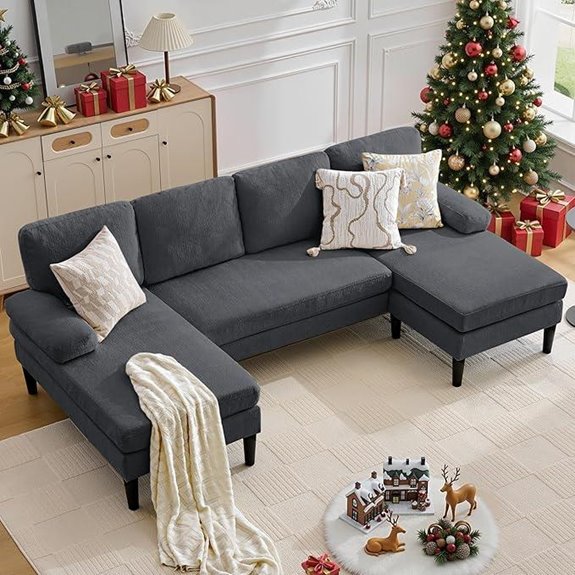 101 U-Shaped Sectional Sofa with Chaise Lounge