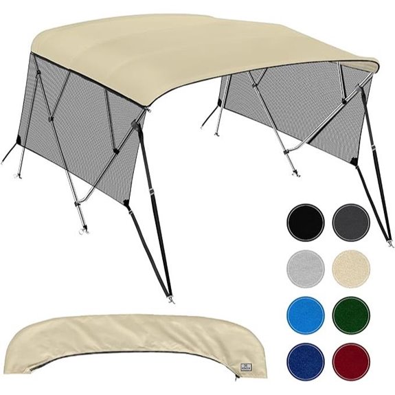 Universal 4 Bow Boat Bimini Top Kit