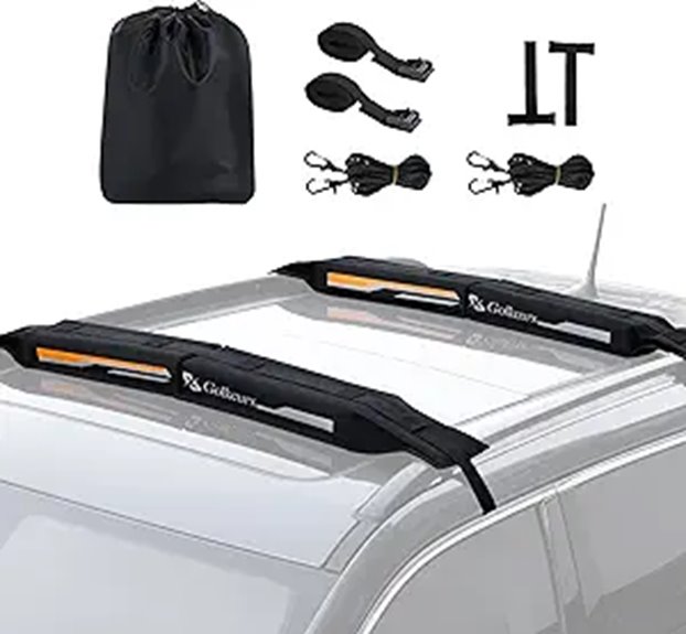 Golkcurx Universal Roof Rack Pads with Straps and Bag