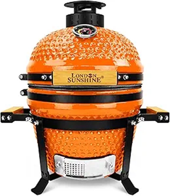 Upgraded 13-inch Ceramic Kamado Grill for Outdoor Cooking