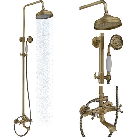 Outdoor Brass Shower Kit with 3 Functions
