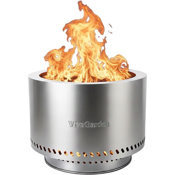 VivaGarden 19.5 Smokeless Fire Pit with Carry Bag