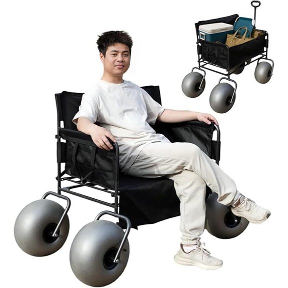 Beach Wagon with 13 Wheels & Convertible Seat