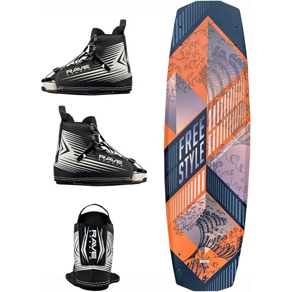 RAVE Sports Freestyle Wakeboard and Bindings Package with Striker Boots