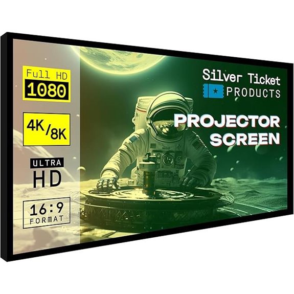 Silver Ticket STR Series Wall-Mount Projection Screen