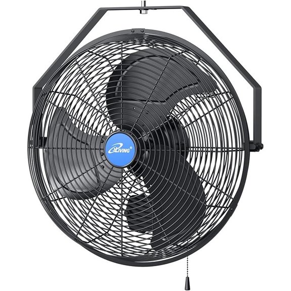 iLiving 18 Wall-Mounted Fan with Mist Kit