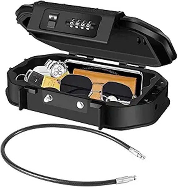 Waterproof 4-Digit Combination Lock Box for Travel