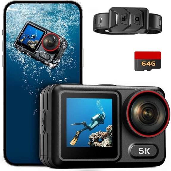 ODDV 5K30FPS Waterproof Action Camera with Accessories