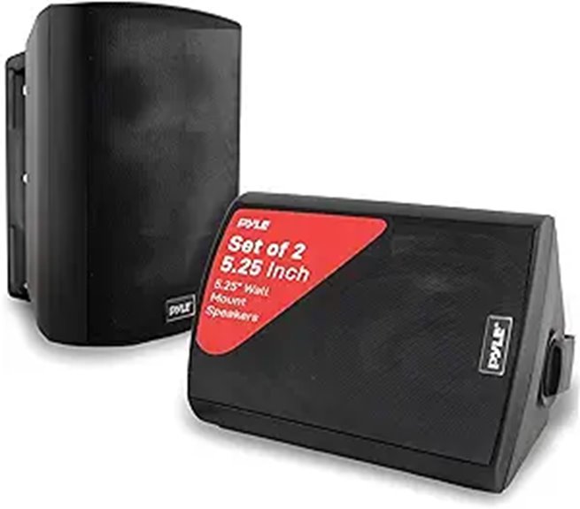 Pyle Waterproof Wall Mount Bluetooth Speaker Pair