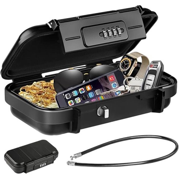 HUANLANG Portable Waterproof Lock Box with Combination