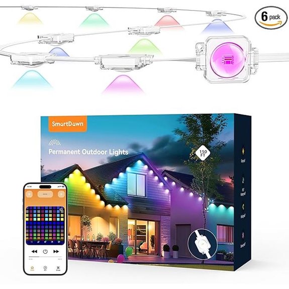 Outdoor RGBIC LED Christmas Lights (150ft Waterproof)