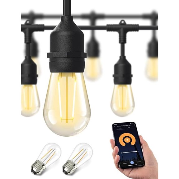 XMCOSY+ 98Ft Waterproof Smart Outdoor String Lights