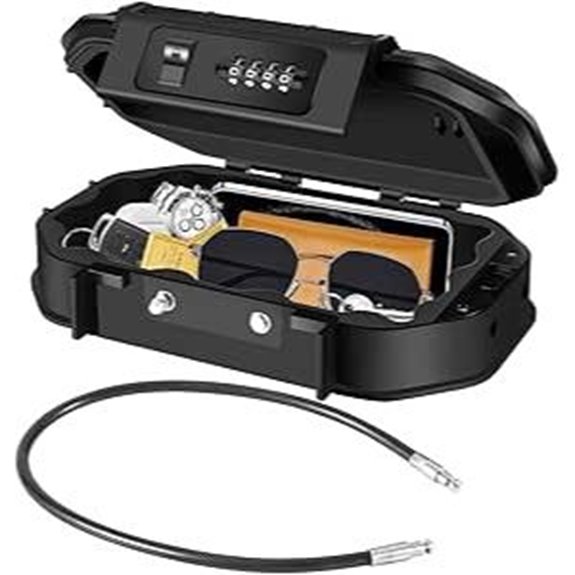 Waterproof 4-Digit Combination Lock Box for Travel