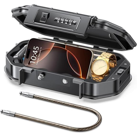 Portable Waterproof Travel Safe Lock Box