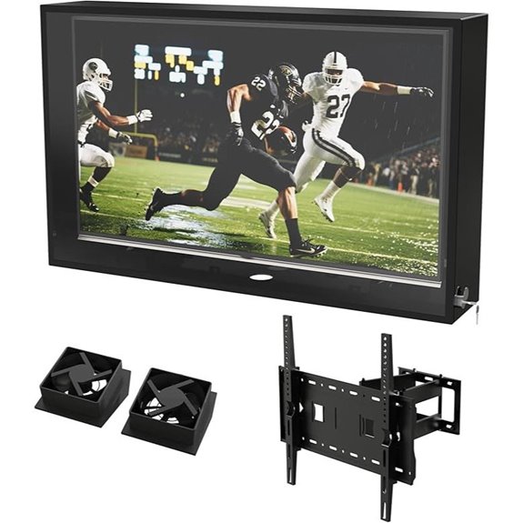 Weatherproof Outdoor TV Cover with Lock and Mount