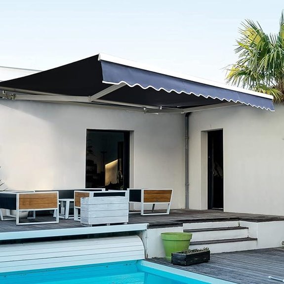 Diensweek 12'x10' Retractable Motorized Patio Awning