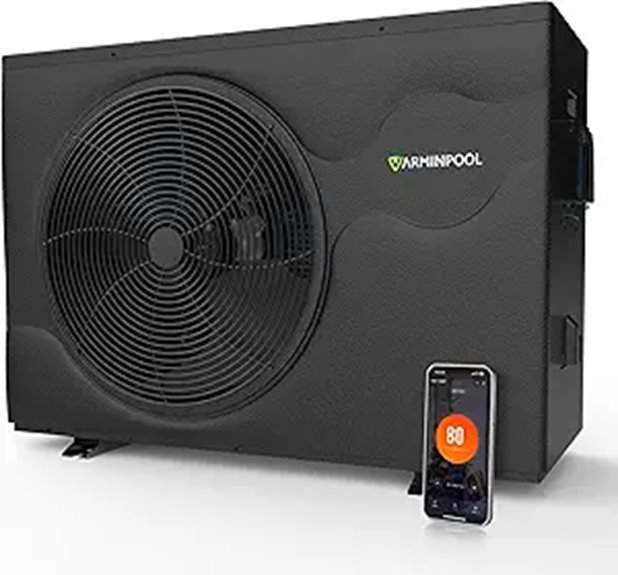 65000BTU WiFi Pool Heat Pump with Timer and Cooling