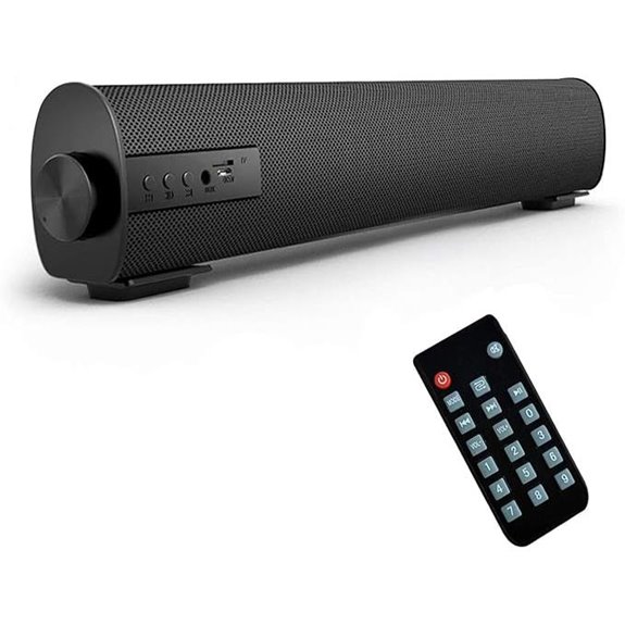 Portable Bluetooth Soundbar with Remote and Subwoofer