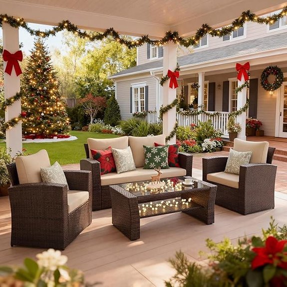 Wisteria Lane 4-Piece Outdoor Patio Furniture Set