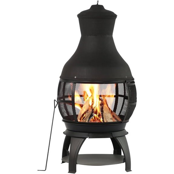 BALI OUTDOORS Wood Burning Fire Pit Chimenea