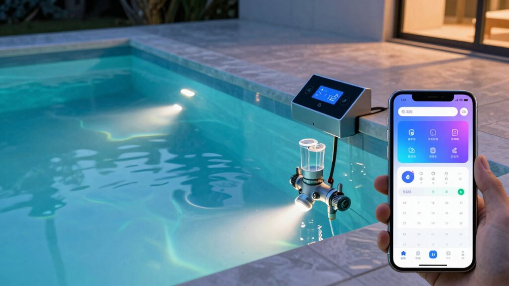 automated pool lighting and filtration