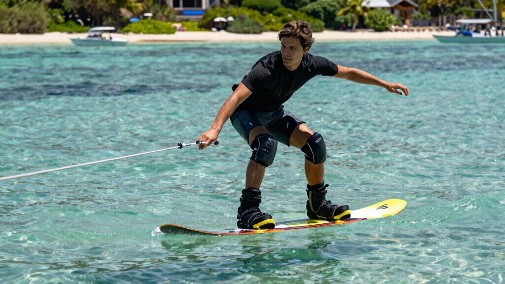 balanced kneeboard stance adjustment