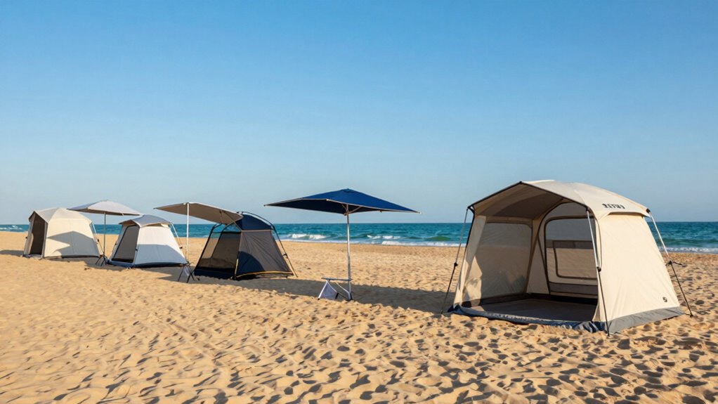 beach shelter size and stability