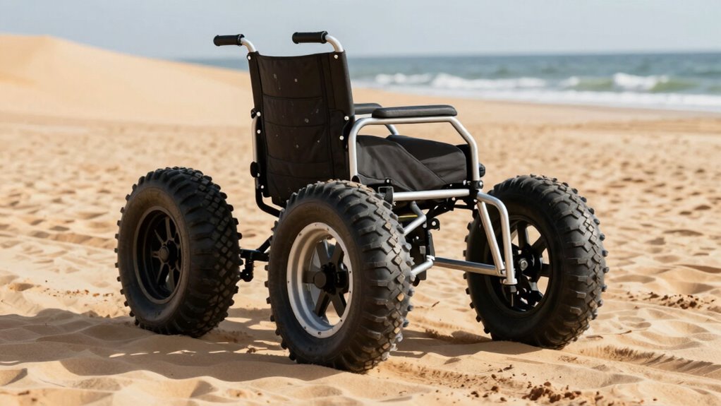 beach wheelchair design features