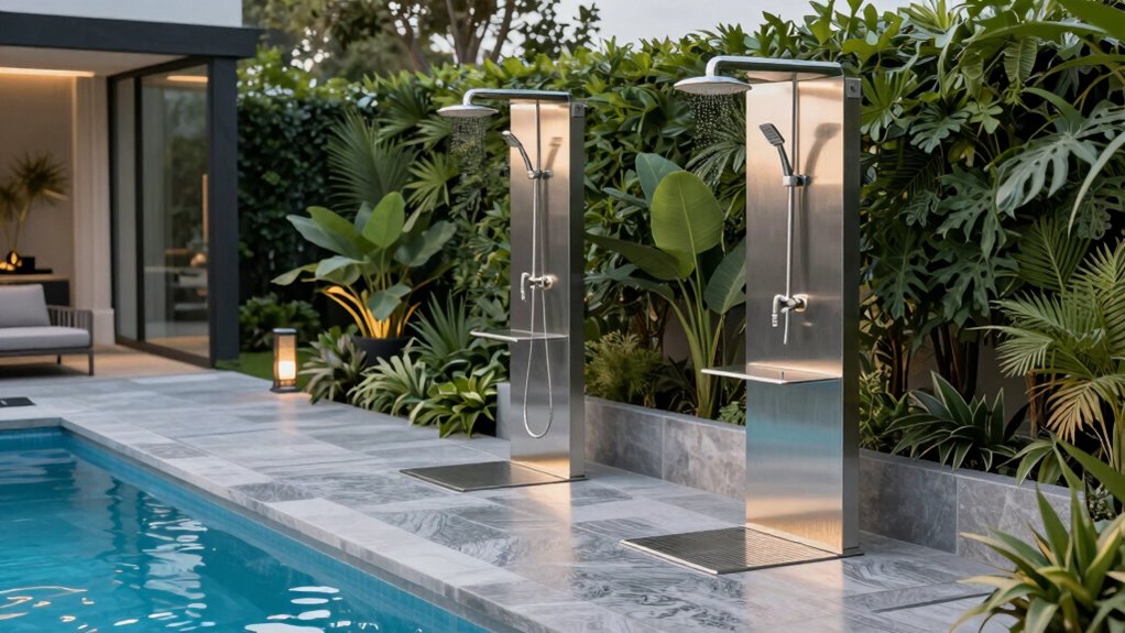 consideration for pool showers