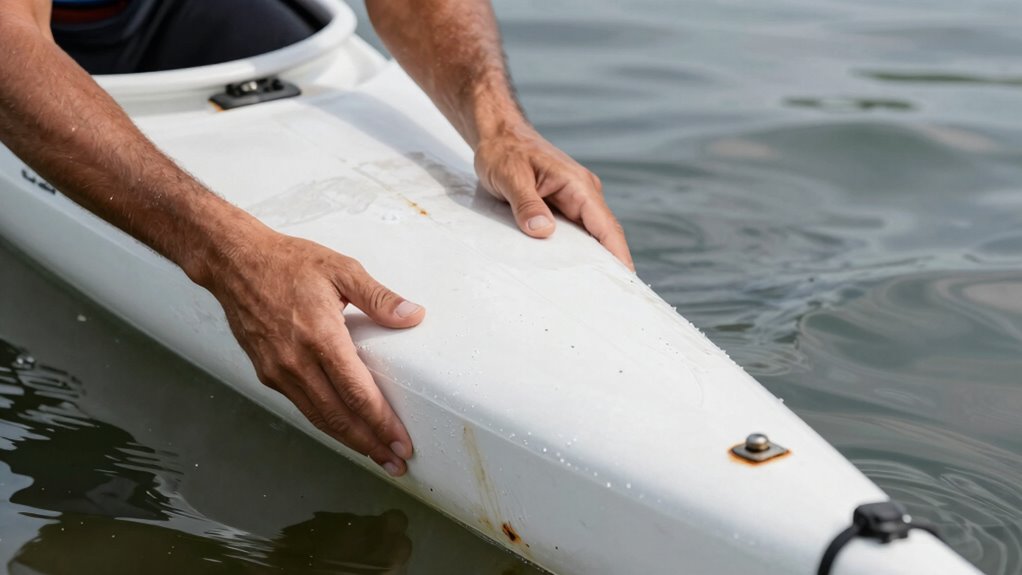 inspect kayak for salt damage
