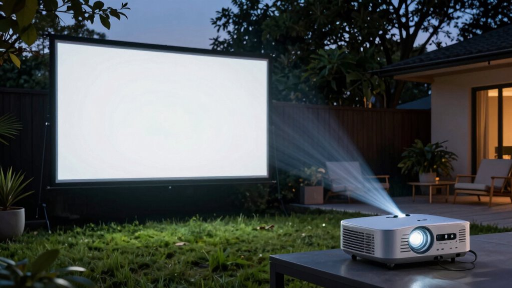 optimal outdoor projector setup