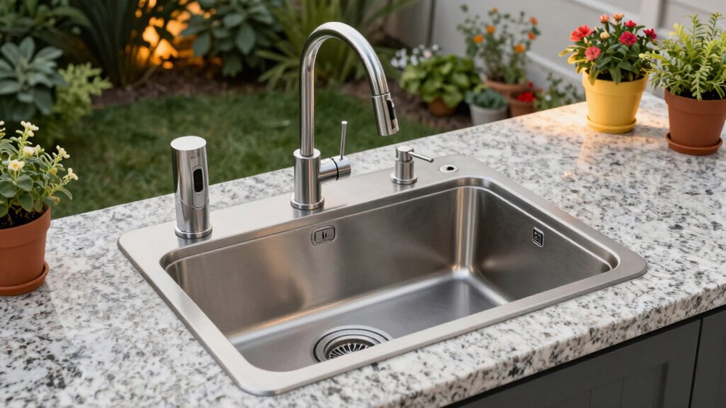 outdoor kitchen sink considerations
