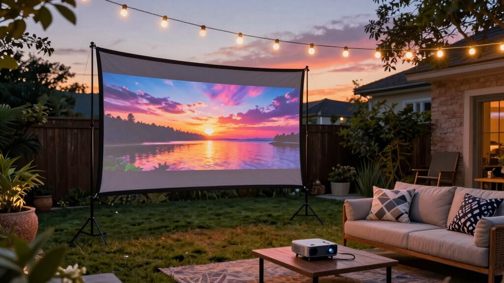 outdoor projector screen considerations