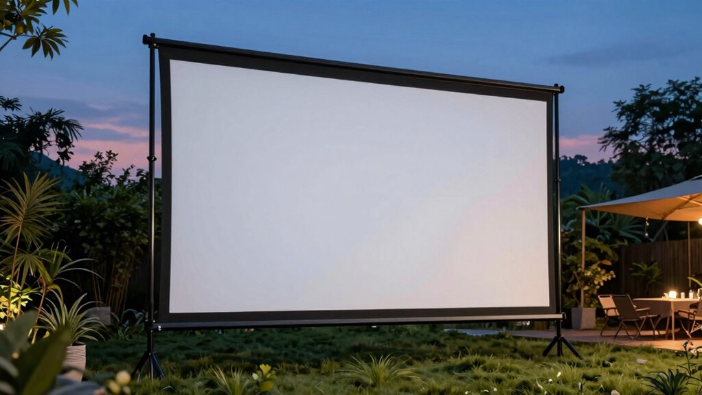 outdoor projector screen selection